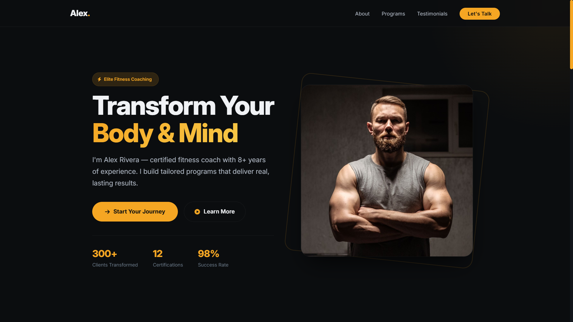 A finished client website built by Matjarry